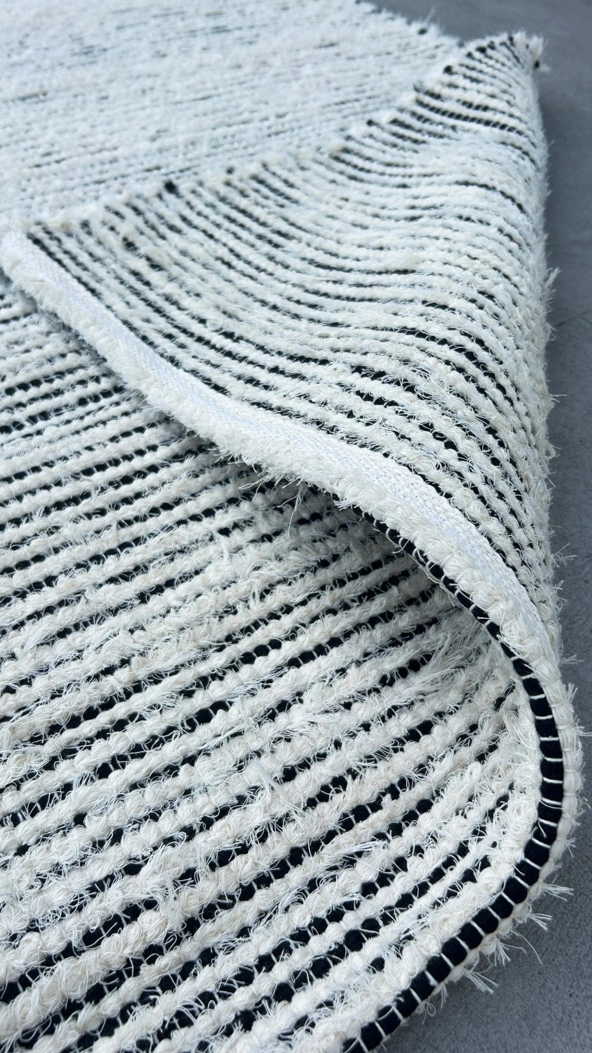 TEPPICH aus recycelter Baumwolle handgewebt grau - Grau, Naturmaterialien (160/230cm) - AFK Living