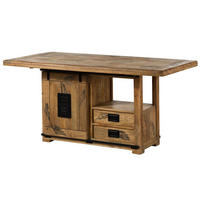 ESSTISCH Mango 160x80x76 natur lackiert RAILWAY #113 - Braun, Holz (80/160/76cm) - Massivmoebel24