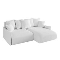 ECKSOFA Ottomane rechts ONESK-L -v1 216x177x72 Weiß Bouclé - Weiß, Holzwerkstoff/Kunststoff (177/216cm) - ALTDECOR