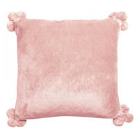 KISSEN Tender Pompons weißdorn 45 x 45 cm - Altrosa, Textil (45/45cm) - Vivaraise