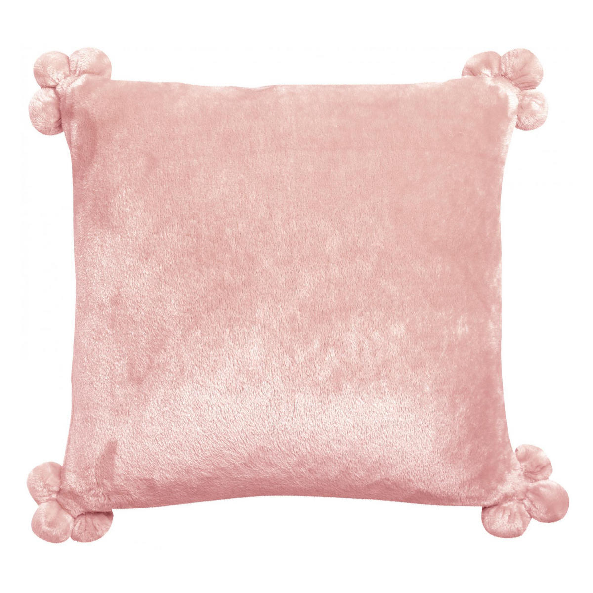 KISSEN Tender Pompons weißdorn 45 x 45 cm - Altrosa, Textil (45/45cm) - Vivaraise