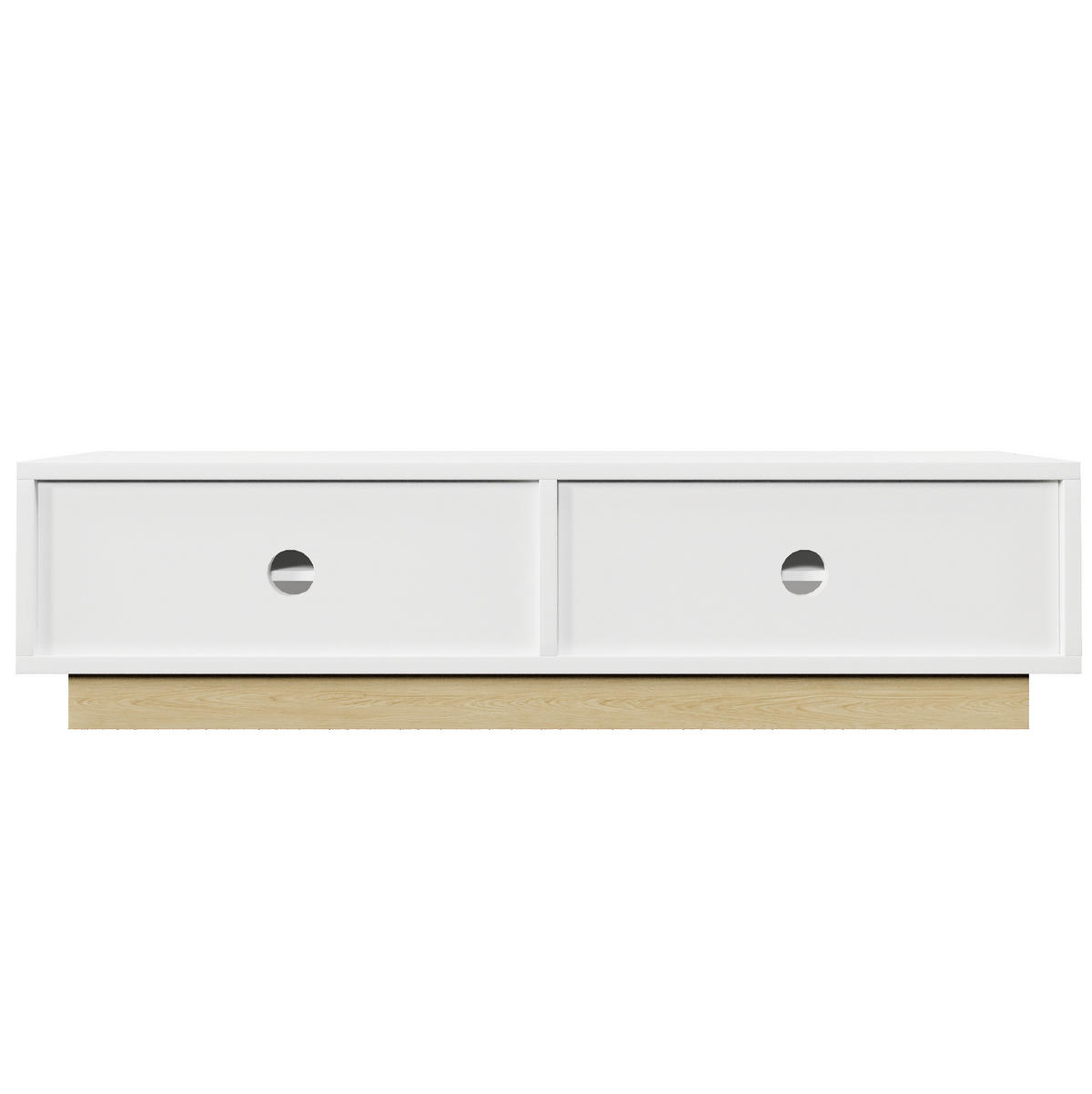 TV-ELEMENT mit 4 Türen 175 x 40 cm MDF Weiß - Weiß, Holzwerkstoff (40/41.5/175cm) - Beauniv