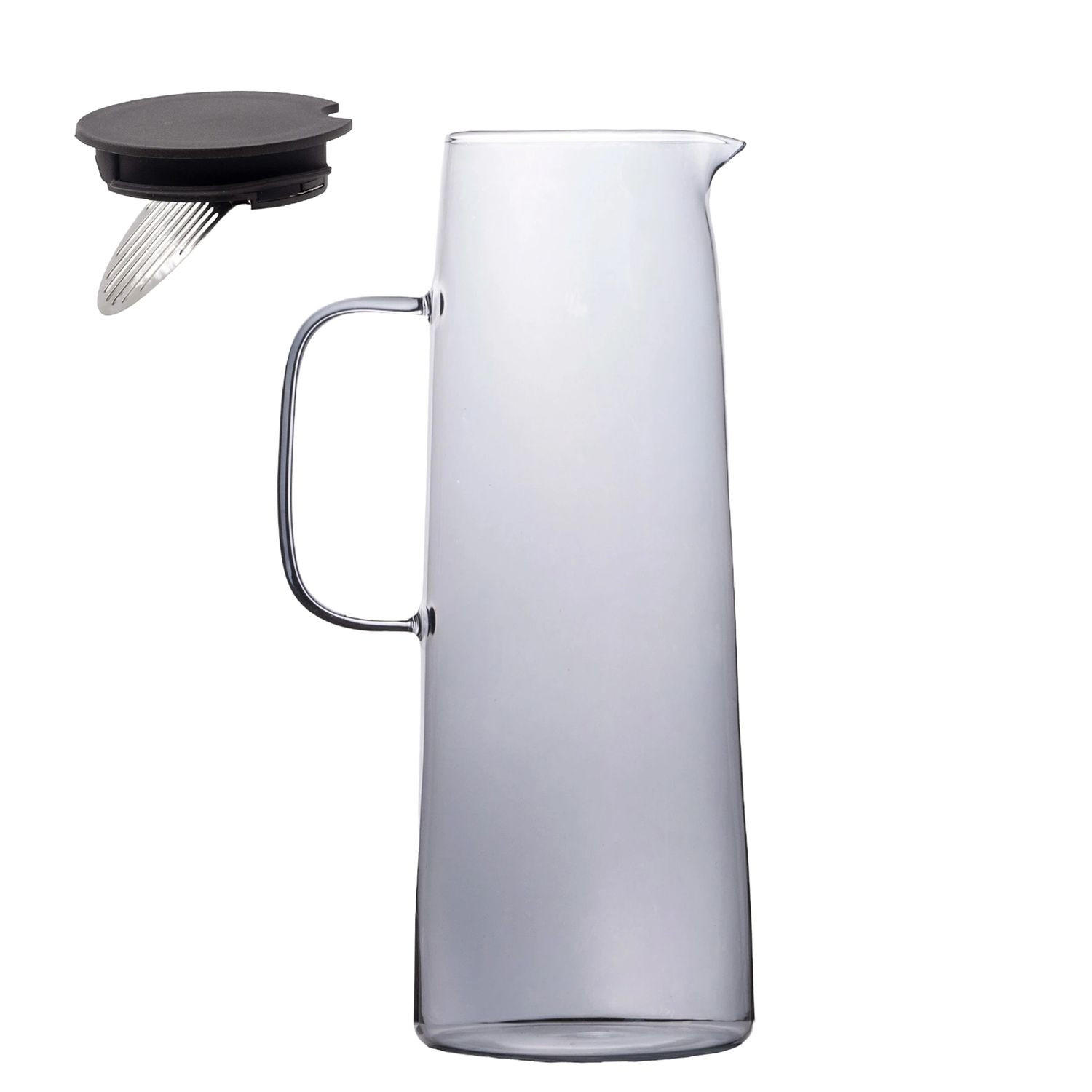 KARAFFE 1.4 Liter - Grau, Glas (1.7L) - Intirilife