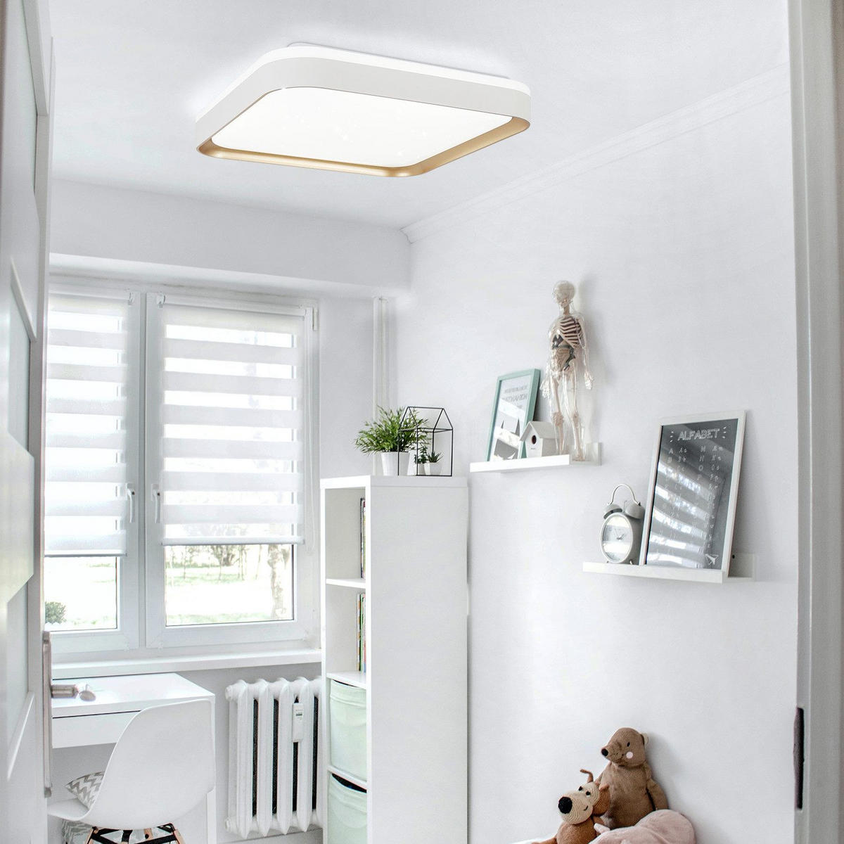 LED-DECKENLEUCHTE Zara 30/30/6 cm - Weiß, Kunststoff (30/30/6cm) - Nettlife