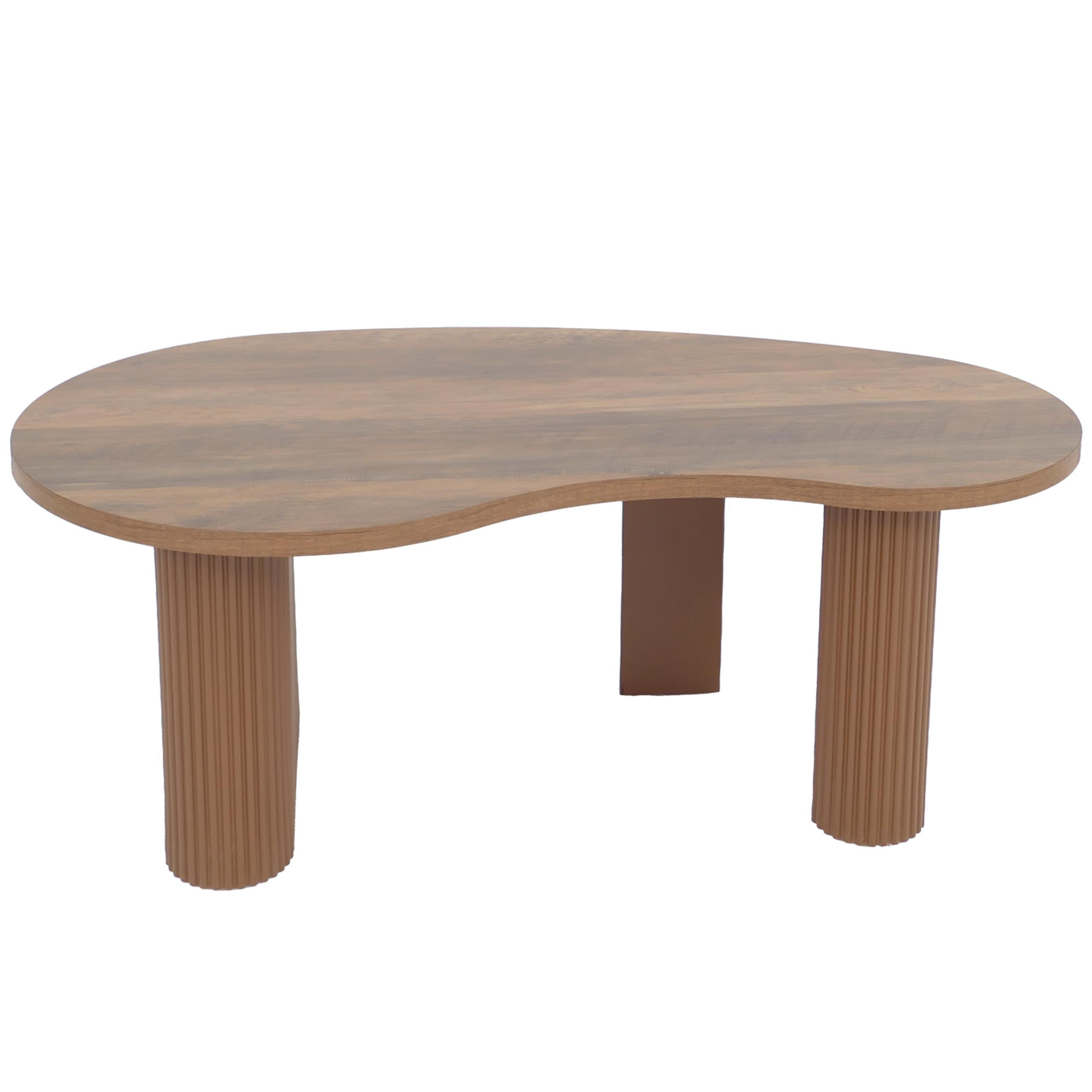 COUCHTISCH organisch Braun - Braun, Holz (60/110/45cm) - MCW