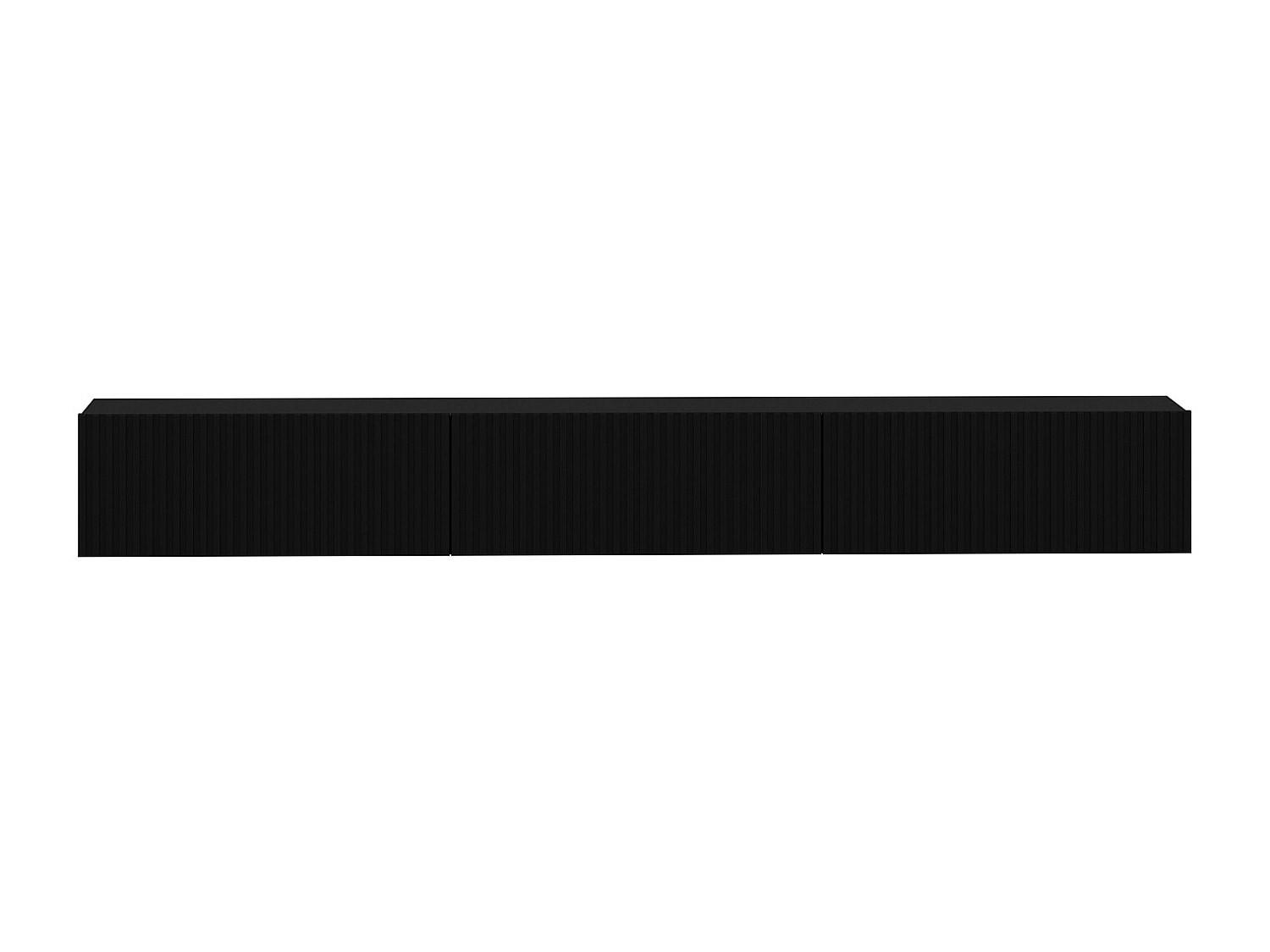 TV-HÄNGESCHRANK - 200 cm x 32 cm - holz - schwarz Dantay - Schwarz, Holz (200/25/32cm) - Vente-Unique