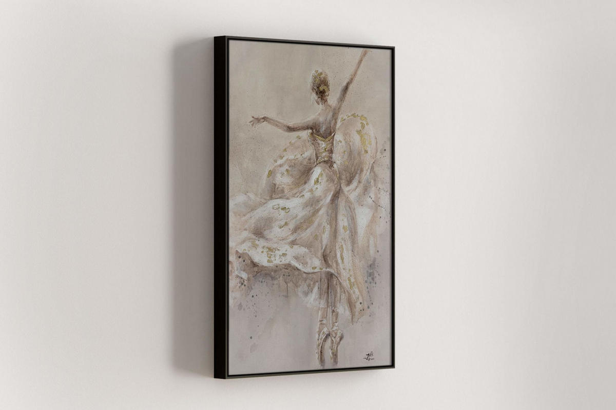 ACRYLBILD HANDGEMALT 60/90 cm - Beige, Holz/Textil (60/90cm) - KUNSTLOFT