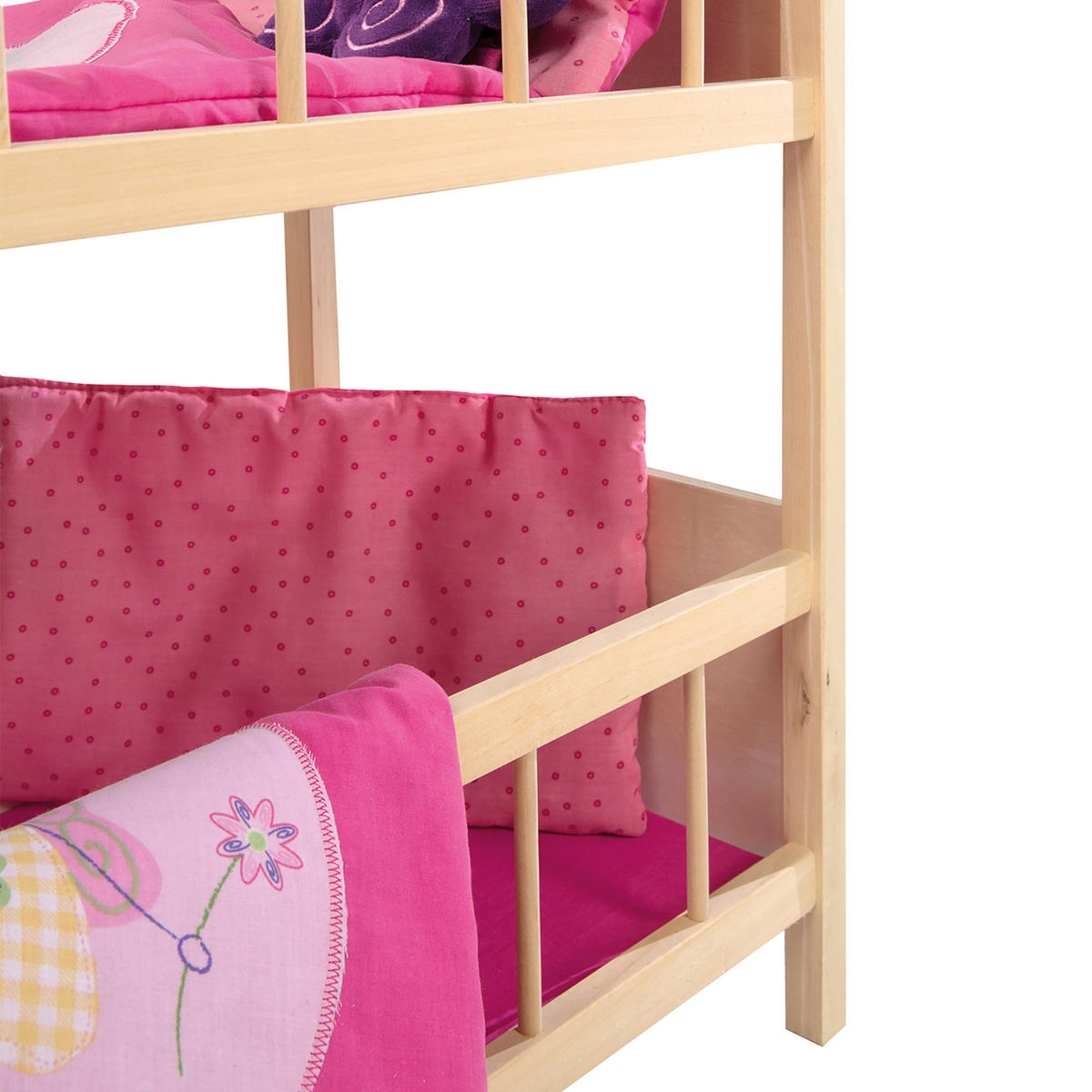 PUPPENETAGENBETT Happy Fee - Naturfarben, Holz (57/57/31cm) - Roba