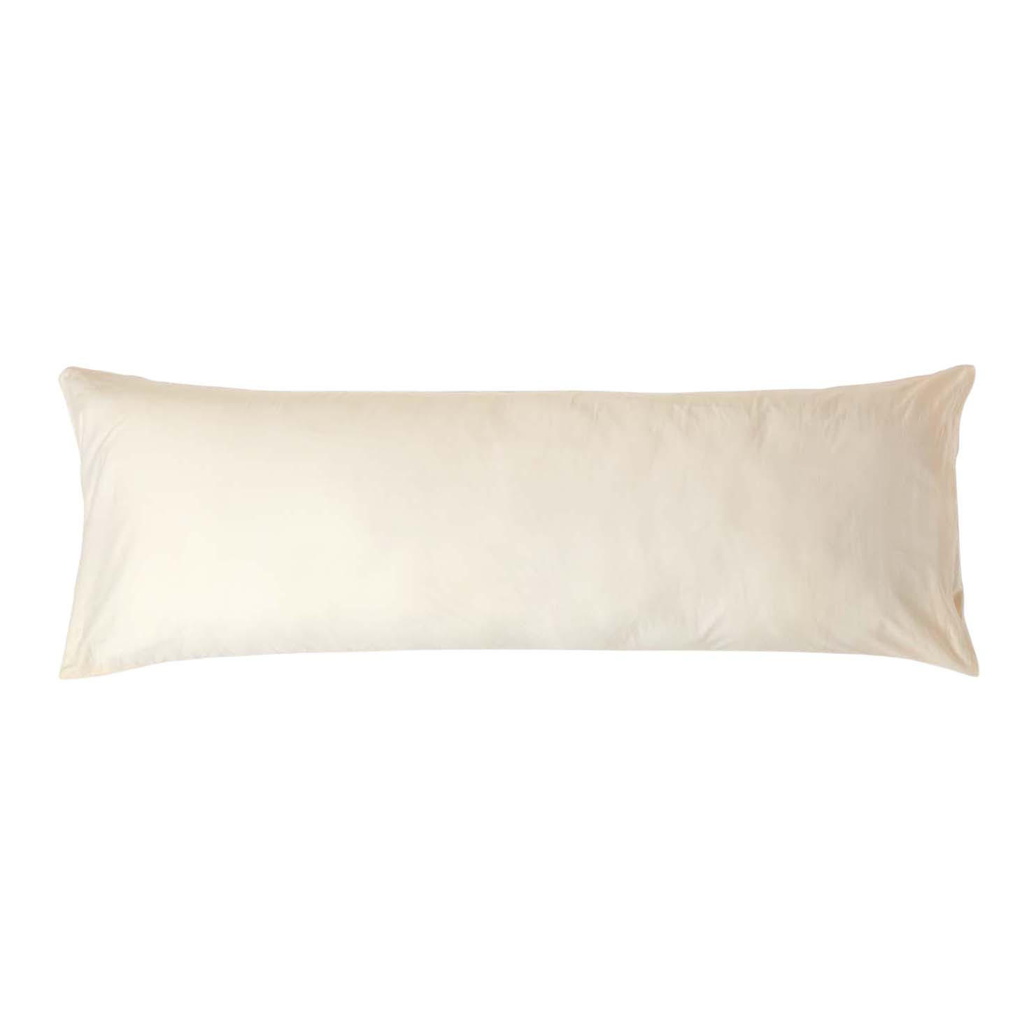 SEITENSCHLÄFERKISSENBEZUG Perkal, Fadendichte 200, 48/136 cm - Creme, Textil (50/140cm) - Homescapes