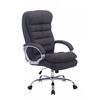 CHEFSESSEL Stoff dunkelgrau - Chromfarben/Dunkelgrau, Textil/Metall (68/116/77cm) - CLP