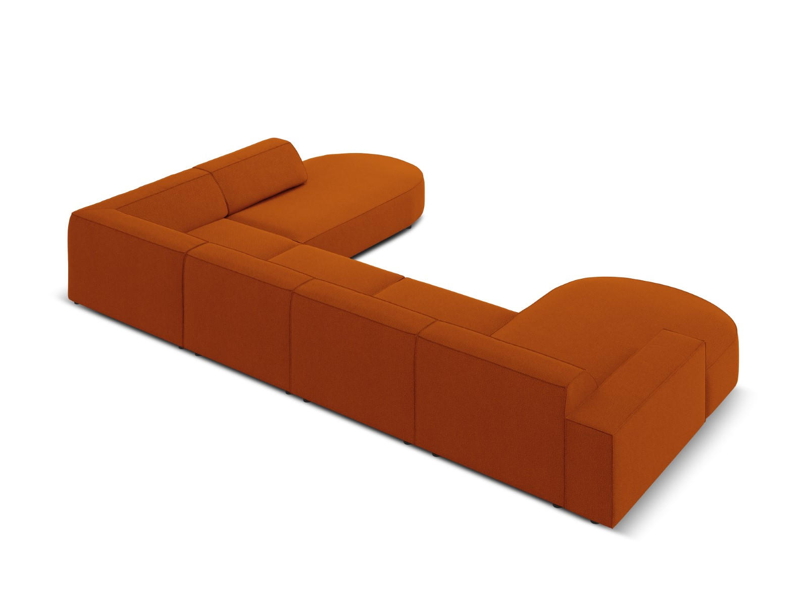 Thumbnail - Micadoni Panoramasofa, Terra cotta, Textil, 7-Sitzer, U-Form, 262x70x364 cm, Hergestellt in Europa, Wohnzimmer, Sofas & ...