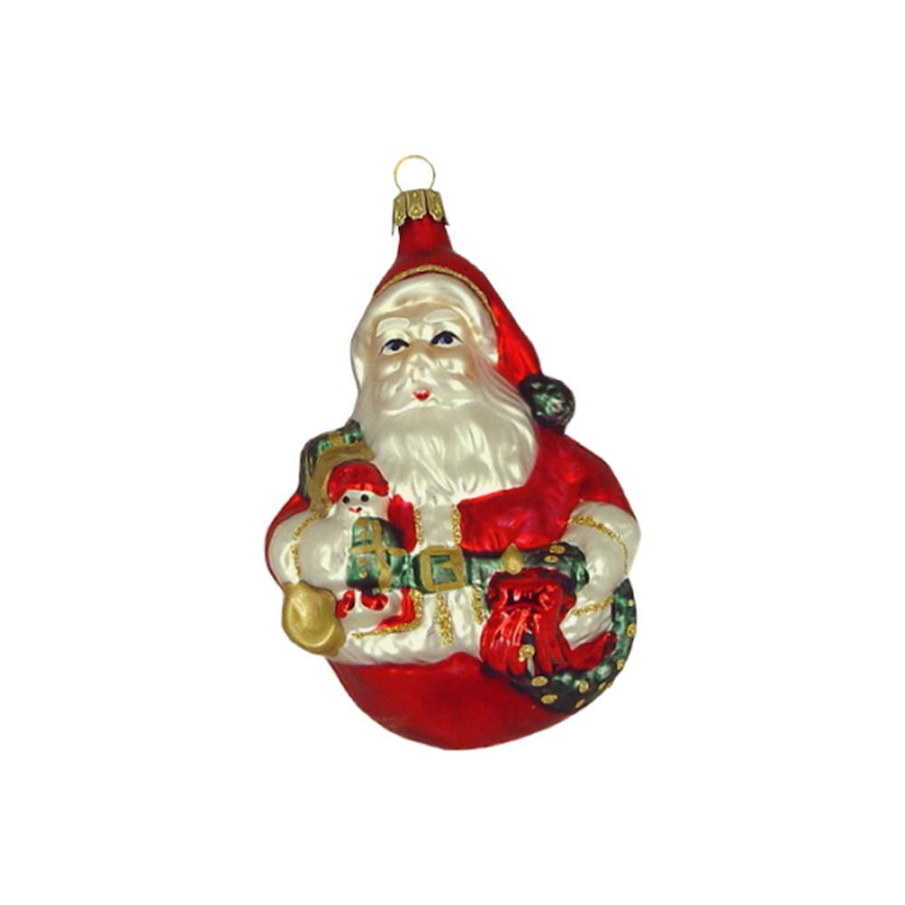 CHRISTBAUMSCHMUCK Weihnachtsmann rot grün 11 cm - Multicolor, Metall (0.1/11/0.1cm)