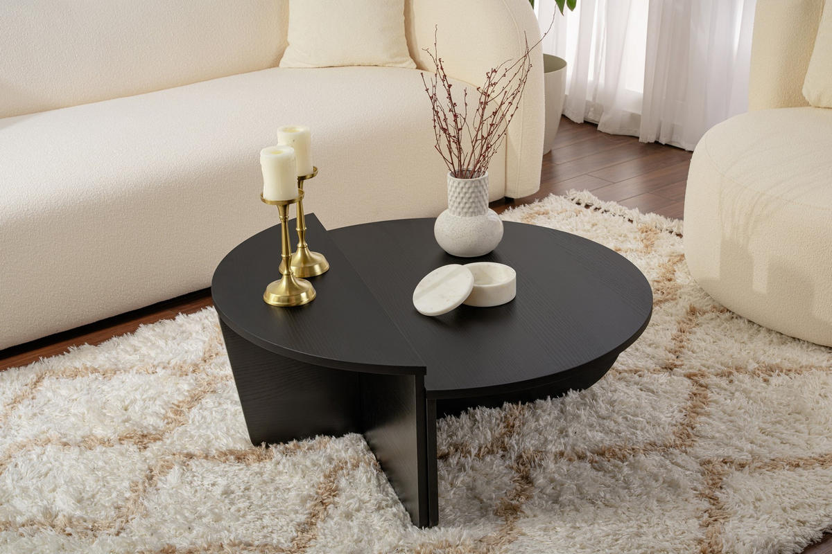 COUCHTISCH orion Schwarz - Schwarz, Holz (90/60/30cm) - Habitat Garten