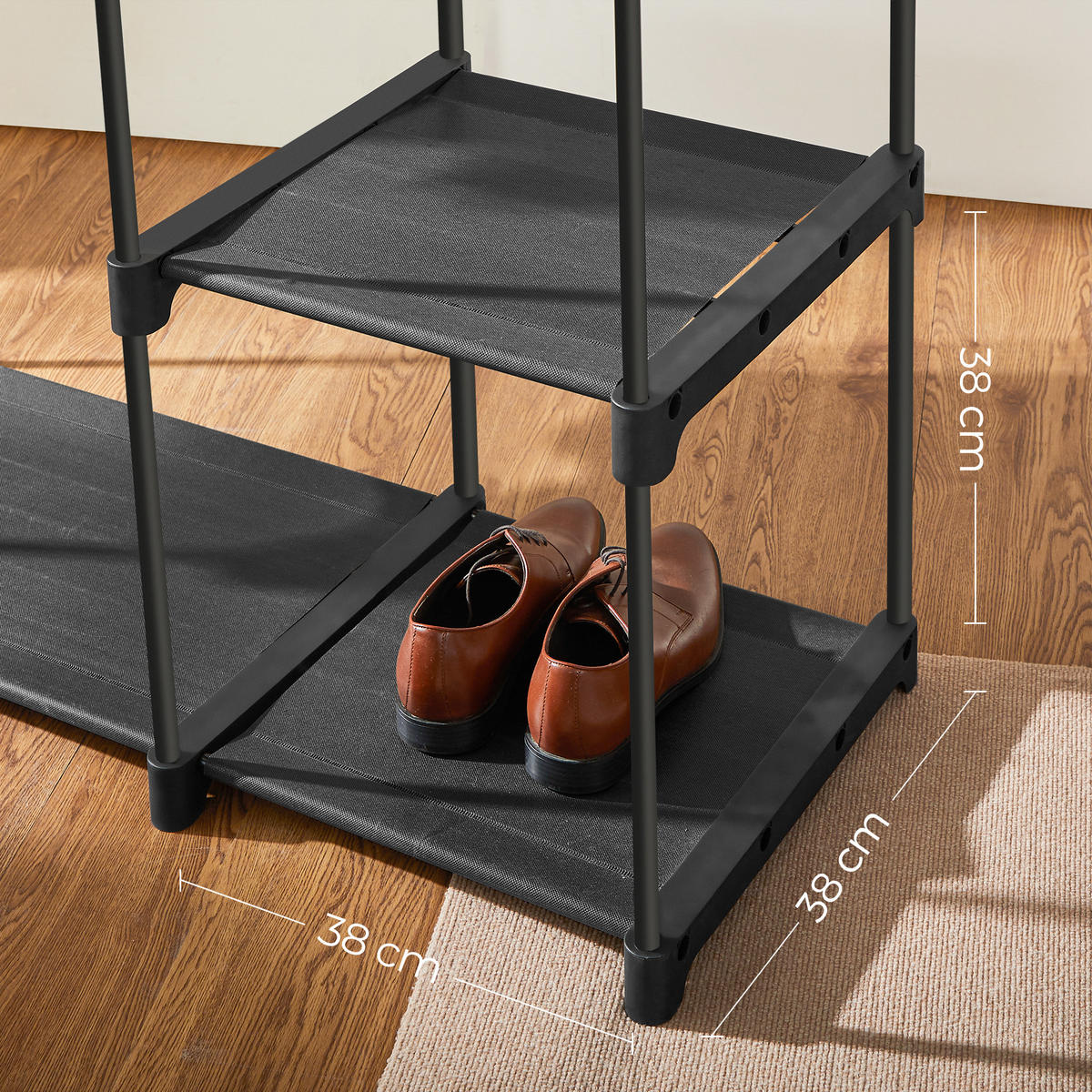 KLEIDERSCHRANK Deky - Schwarz, Textil (43/165/112cm) - SONGMICS