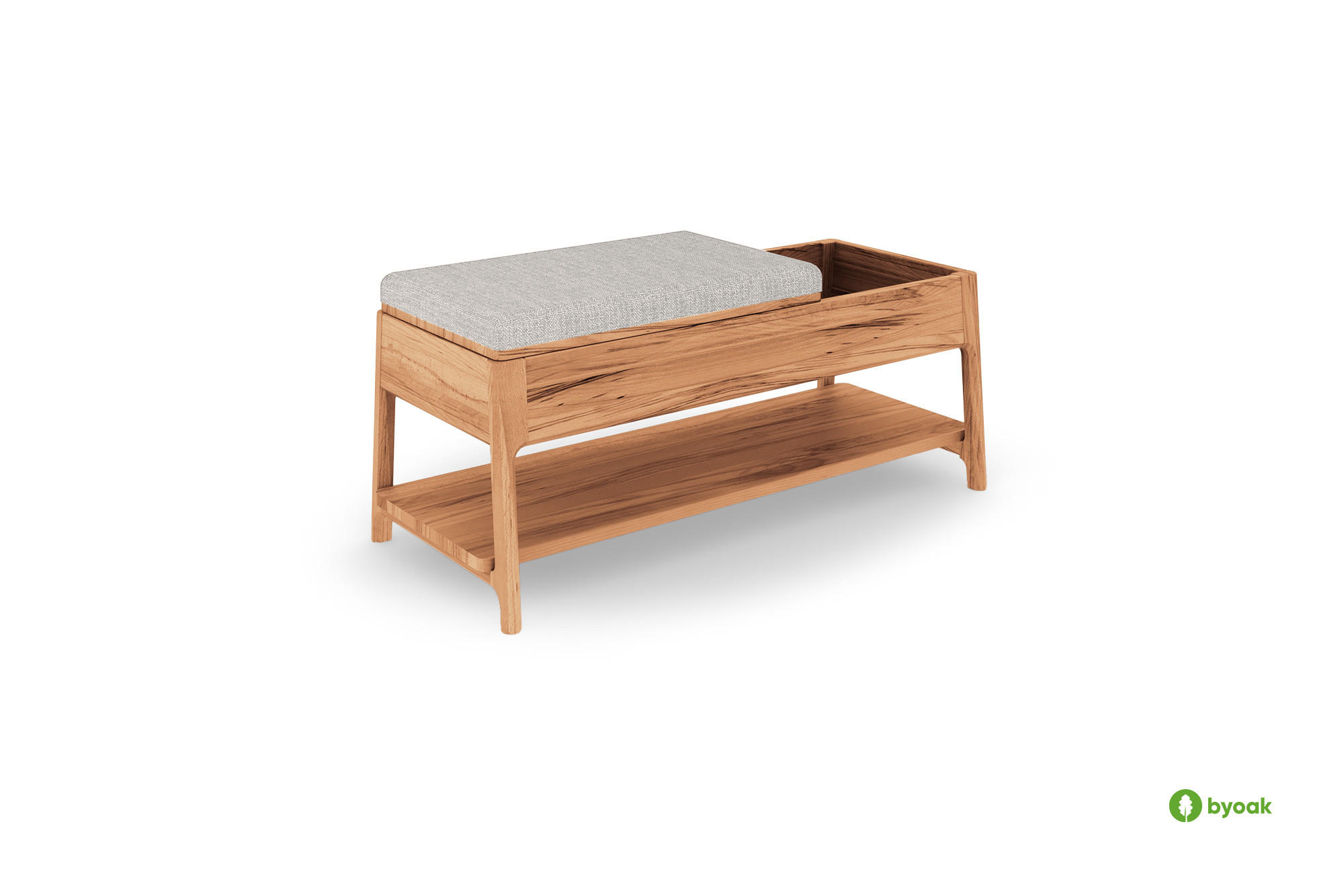 BETTBANK PAUL Kernbuche - Kernbuche, Holz (107/46/47cm) - byoak