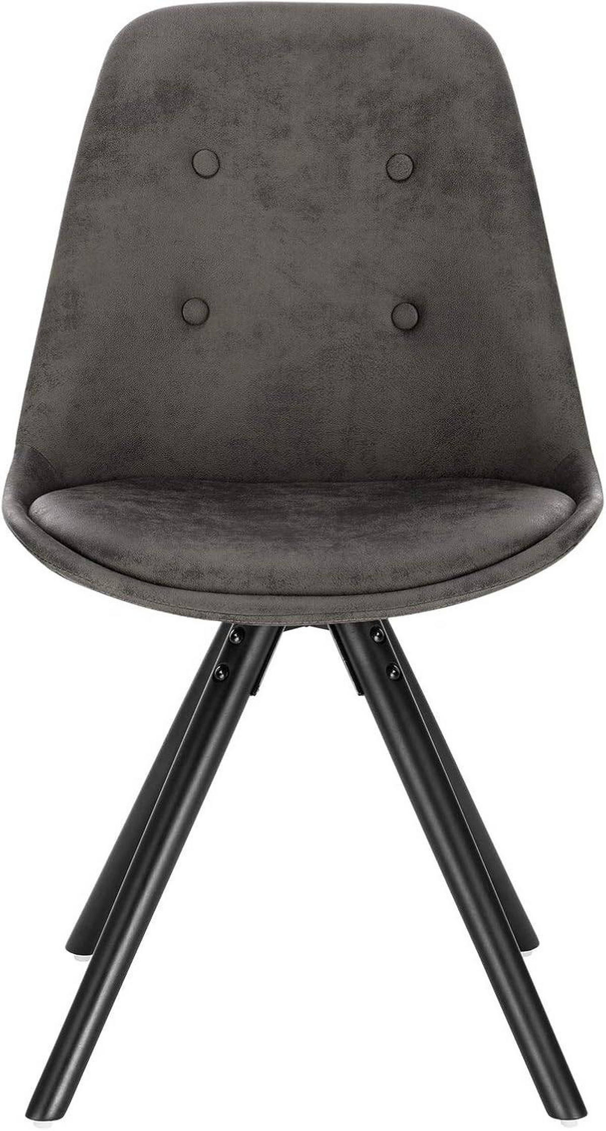 ESSZIMMERSTÜHLE 2er Set, Polsterstuhl, Anthrazit - Anthrazit/Schwarz, Holz/Textil (43/83/44.5cm) - Woltu
