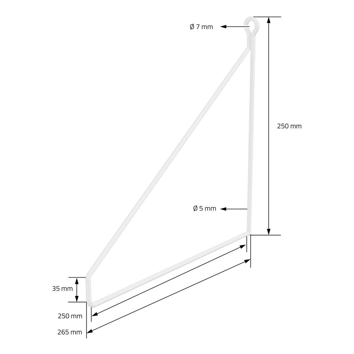 REGALHALTERUNG - Weiß, Metall (25/25/26cm) - ML-DESIGN