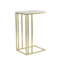 BEISTELLTISCH Roshan Weiß 41/31/71 cm - Weiß, Stein (41/31/71cm) - Light & Living