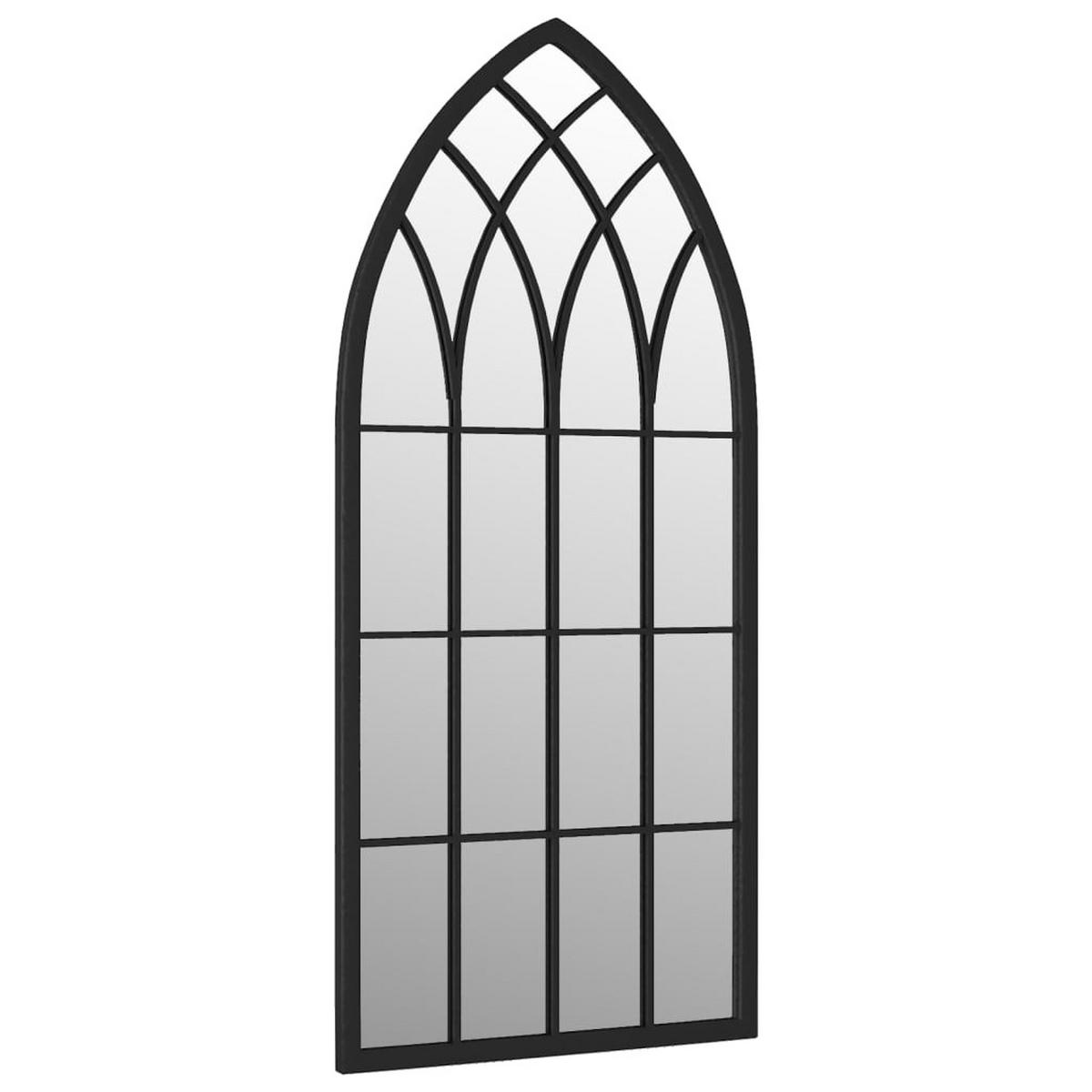 SPIEGEL Schwarz 70x30 cm Eisen für den Innenbereich - Schwarz, Metall (30/70/1cm) - furnicato