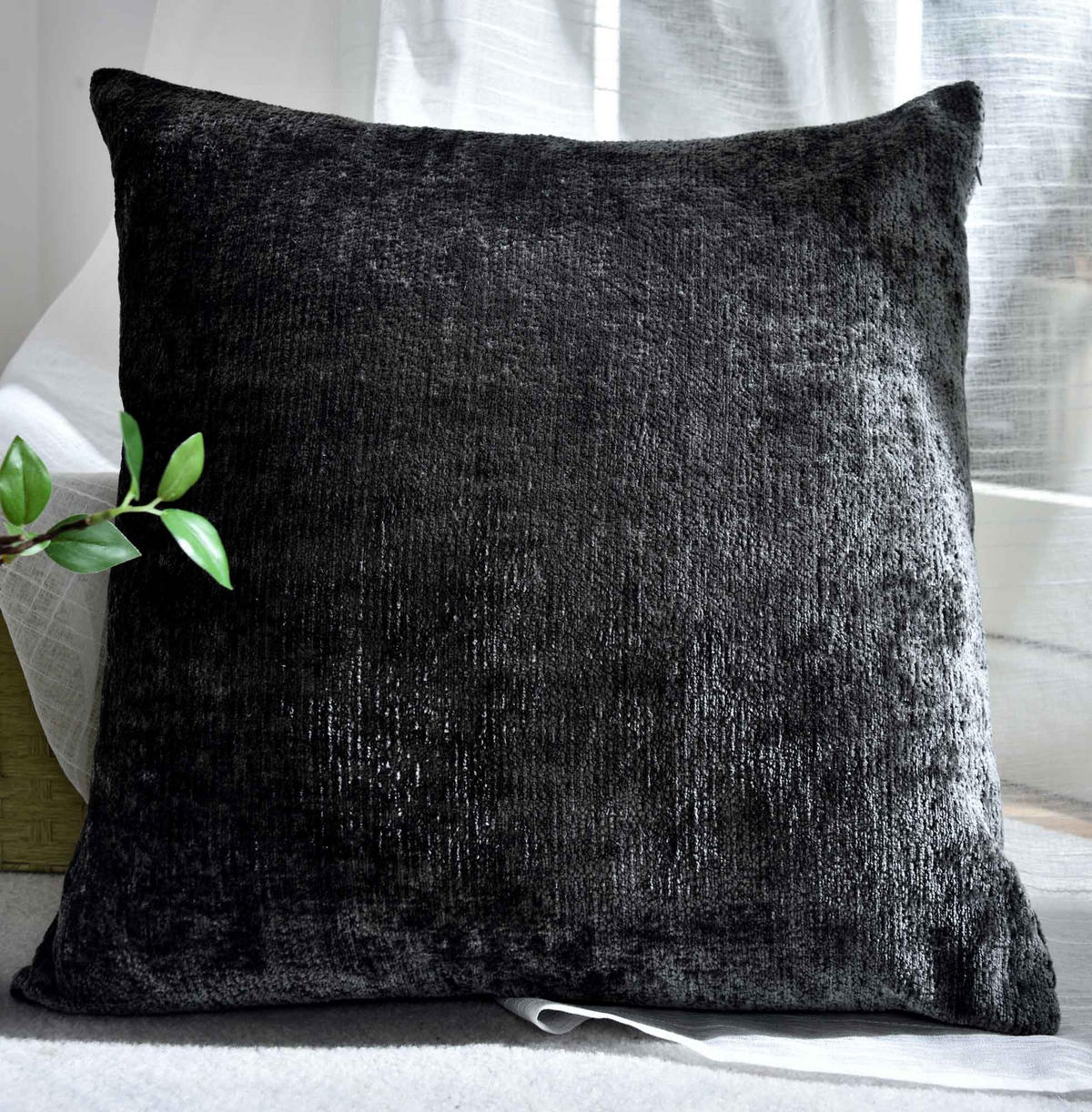 DEKOKISSEN »Nürnberg« HxB 45x45 cm Dunkelgrau - Dunkelgrau, Textil (45/45cm) - Gardinenbox
