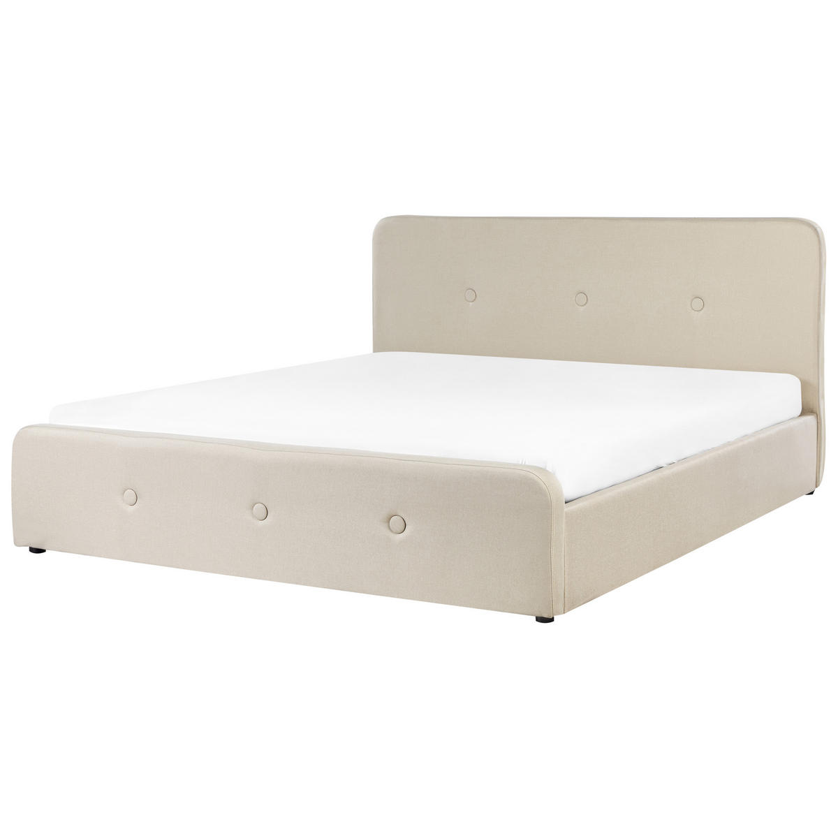 BETT mit Stauraum 180x200 cm Beige Rennes - Beige, Textil (180/200cm) - Beliani