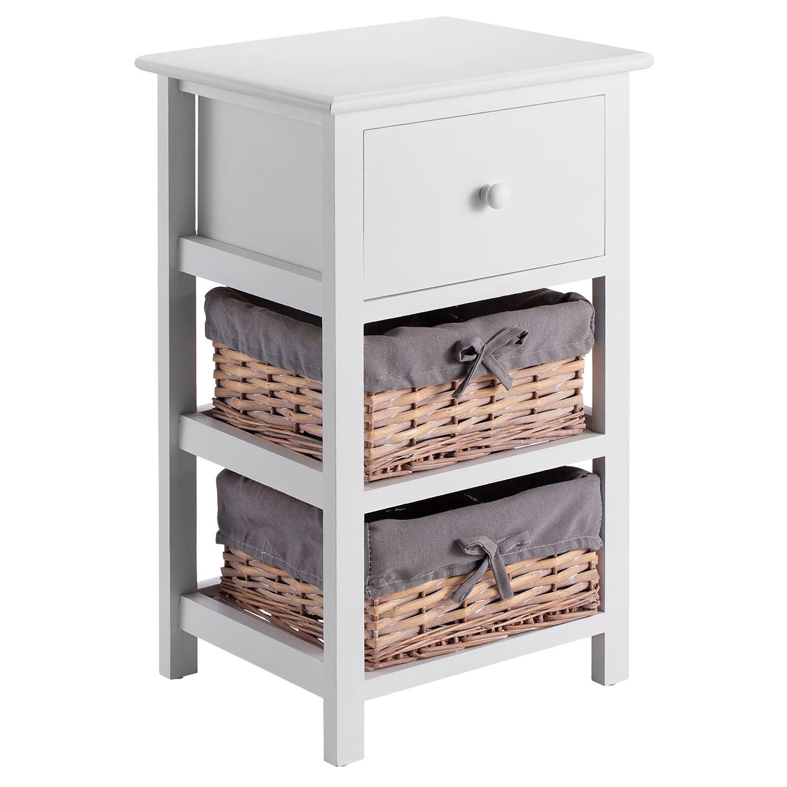 NACHTTISCH PORTEL - Weiß, Holz (35/58/29cm) - CARO-Möbel