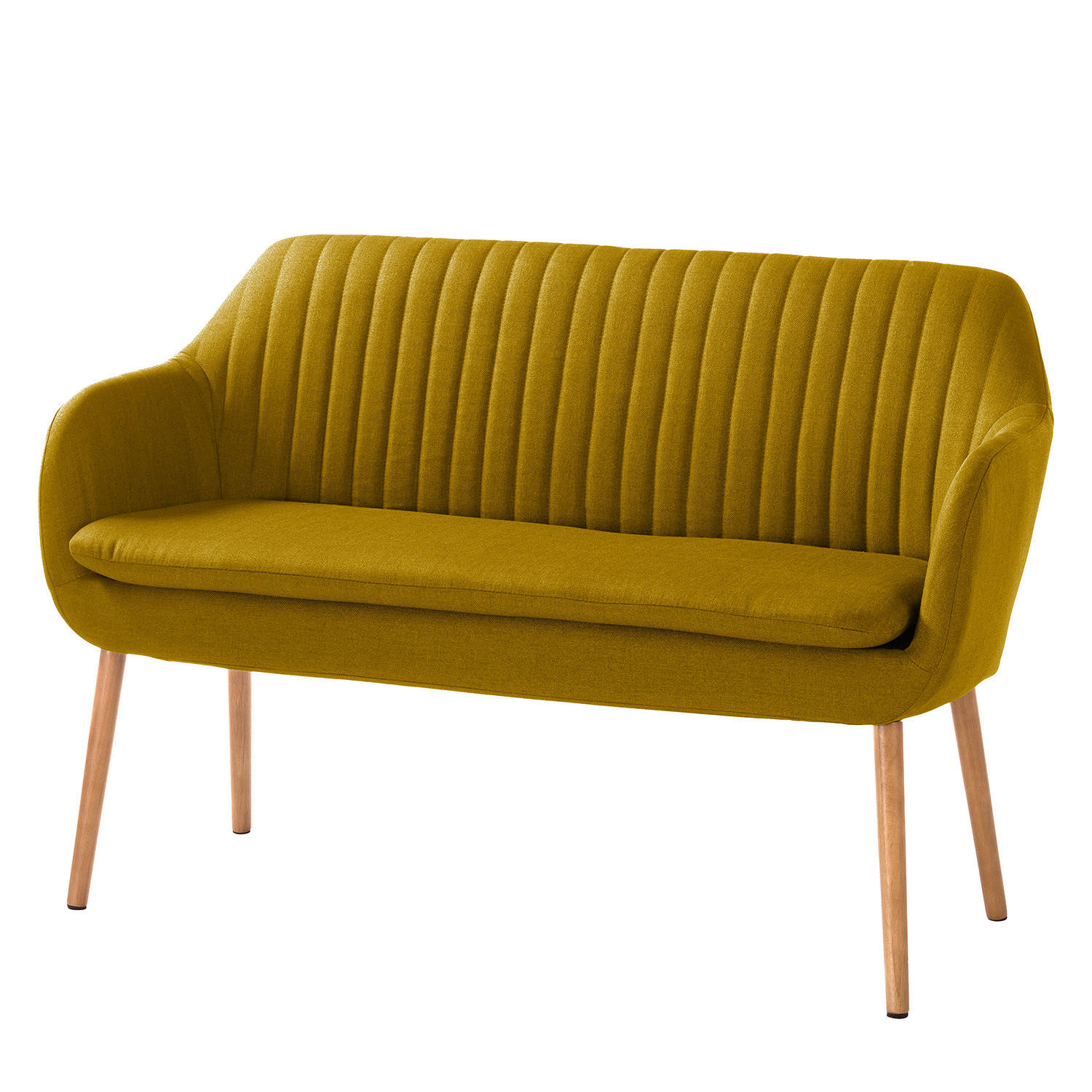 KÜCHENSOFA - Currygelb, Eichenholz/Holz (130/85/62cm) - home24