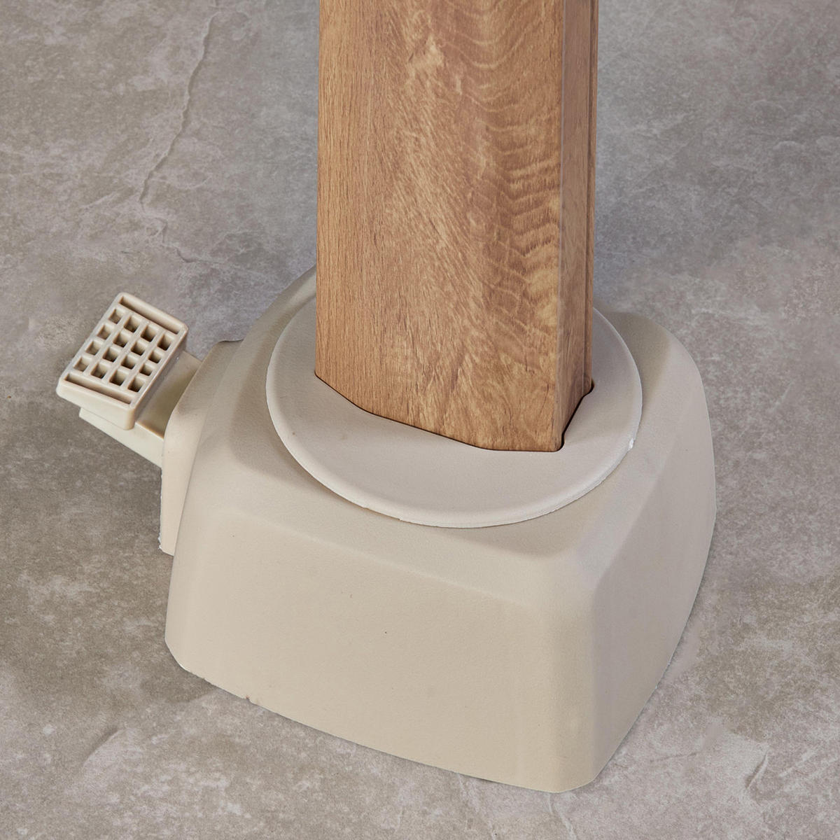 AMPELSCHIRM rechteckig 4 x 3 m Challenger T¹ Premium 360° kippbar natur/teak - Creme, Metall (300/400cm) - Platinum