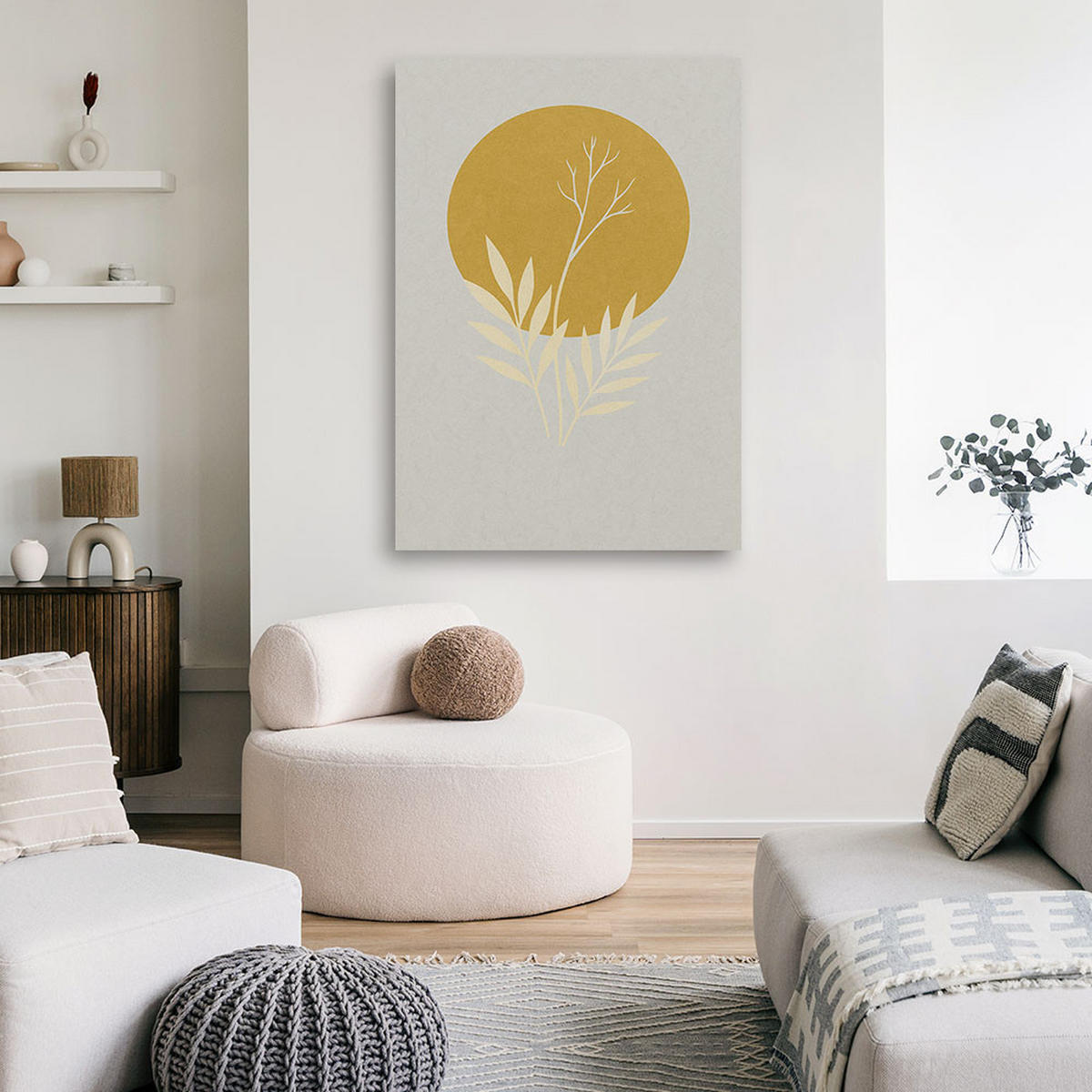 LEINWANDBILD Natur und Botanik 80x120cm - Grau, Textil (80/120cm) - Feeby