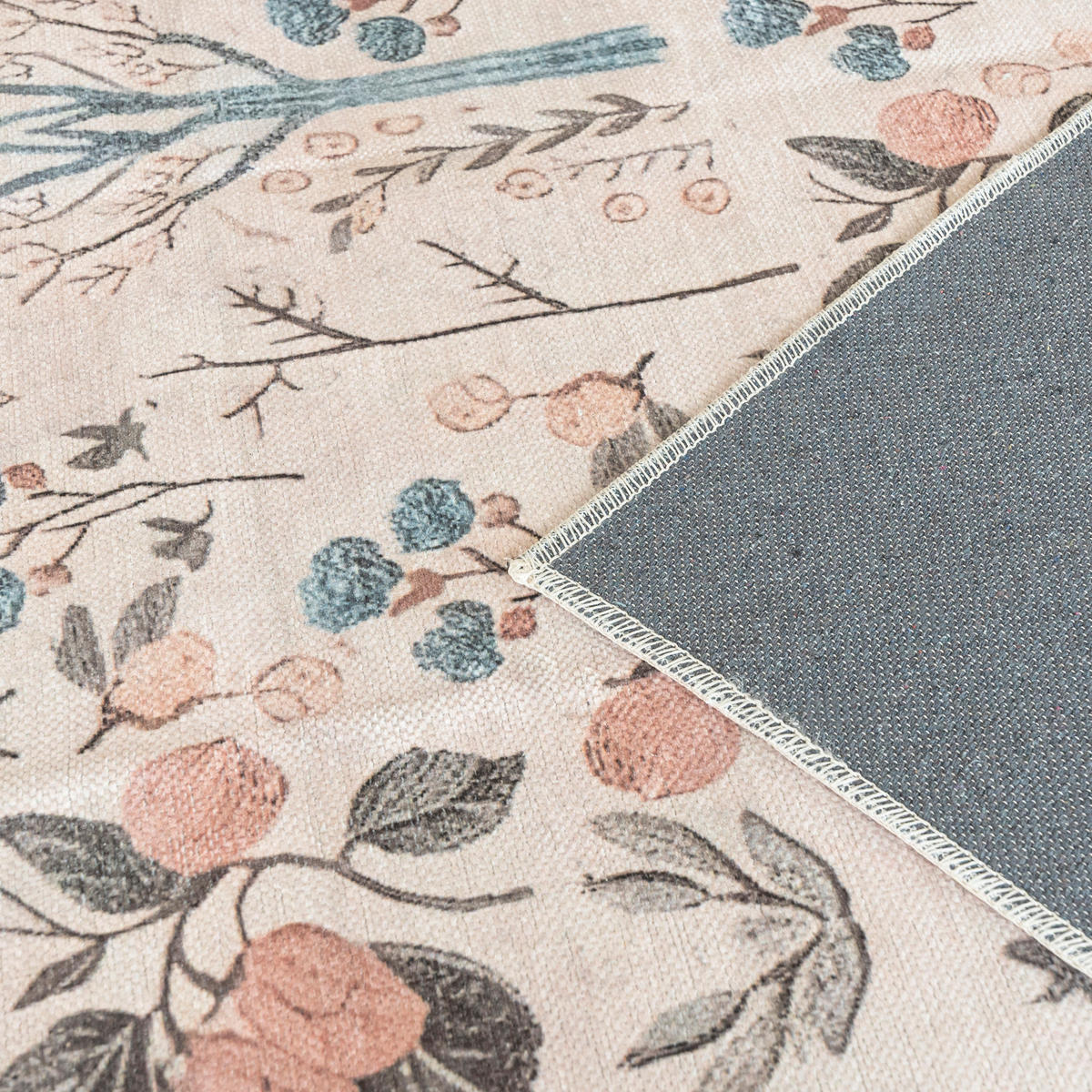 TEPPICH Beige Pflanzlich - Rechteckig Orientalisch - 140 x 200 cm - Pink/Beige, Textil (140/200cm) - Mazovia