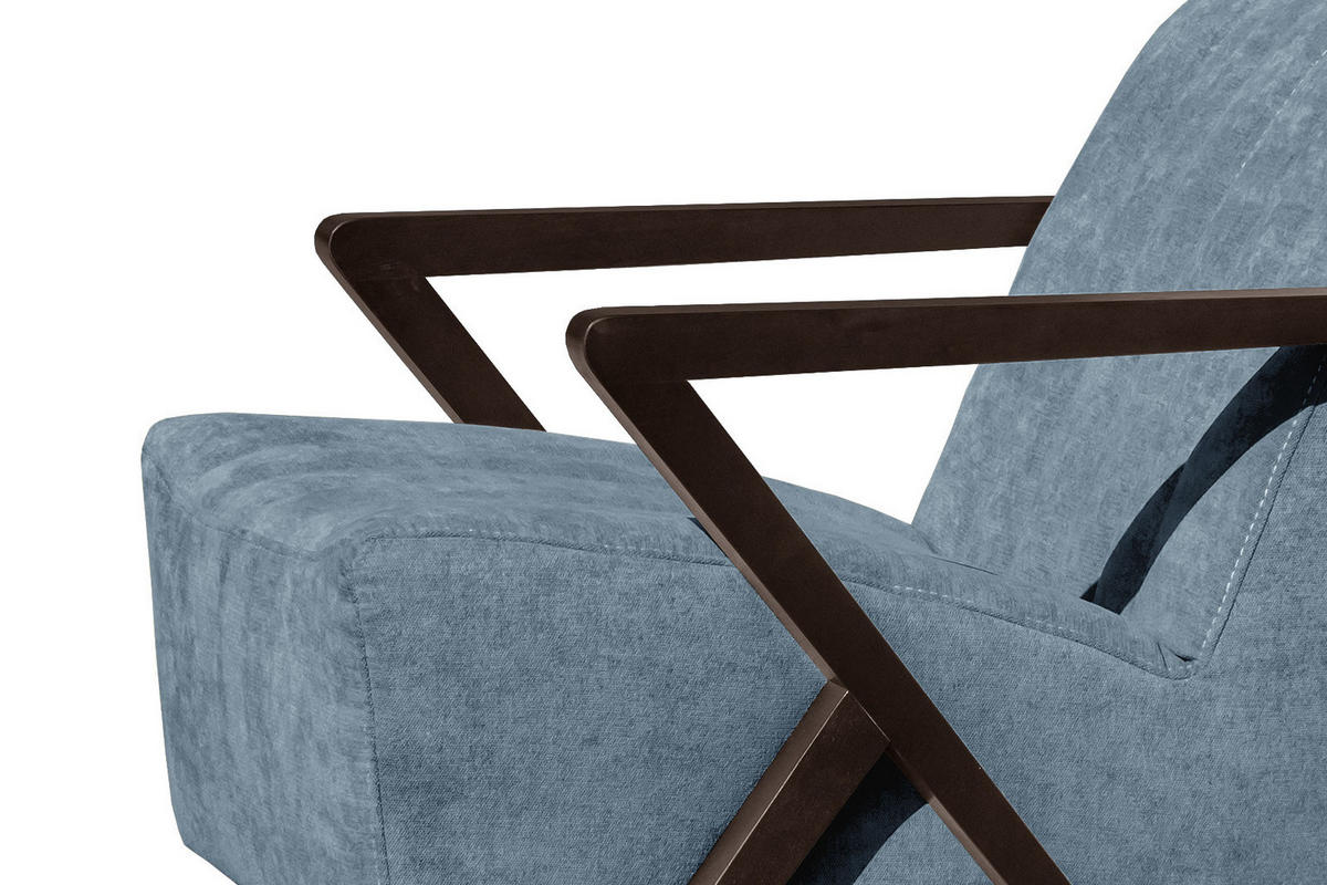 SESSEL LEBRON, blau - Blau, Holzwerkstoff/Textil (65/82/79cm) - Courtois Laville