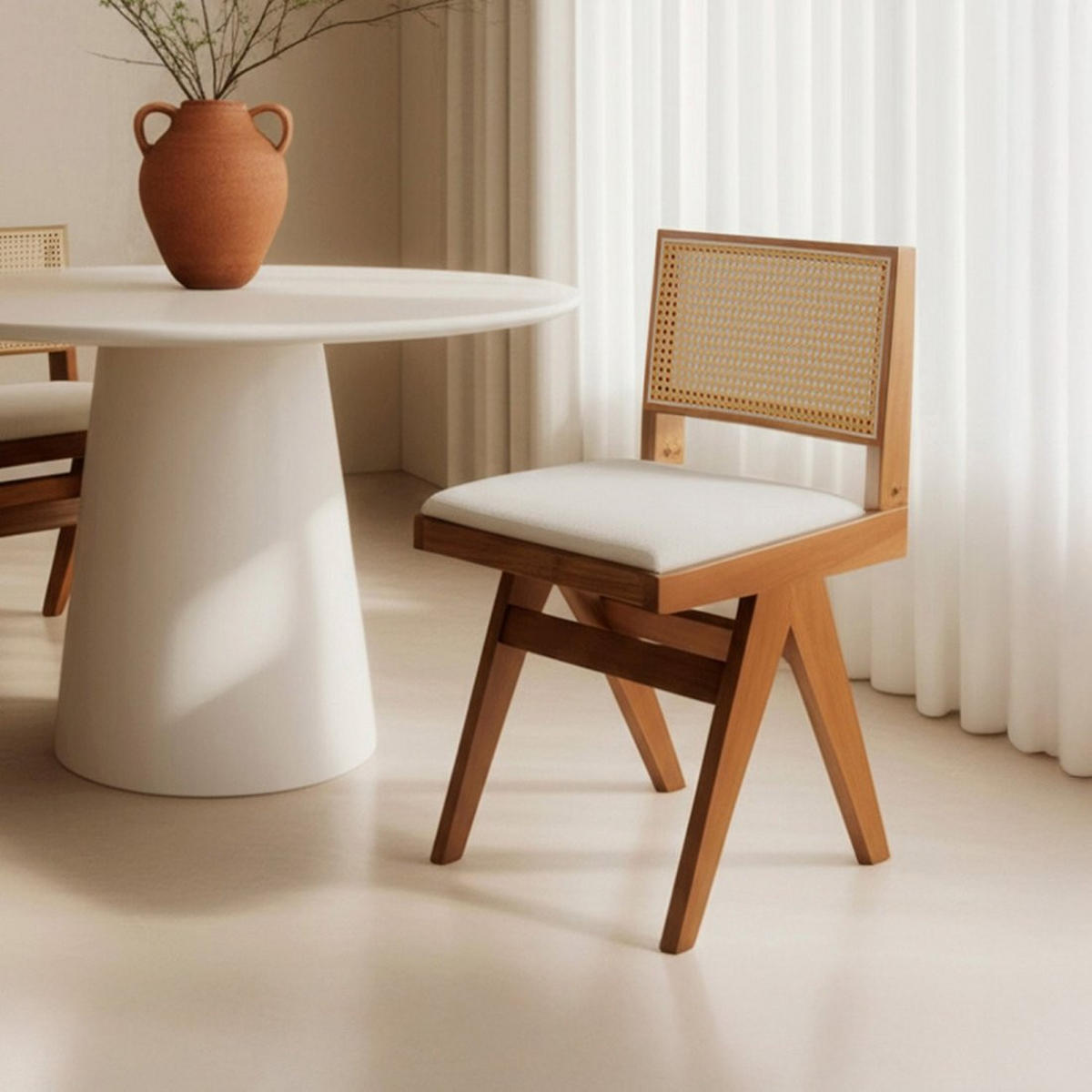 ESSZIMMERSTUHL Nelha Walnuss 45 cm x 82 cm - Walnussfarben, Textil (45/82/50cm)