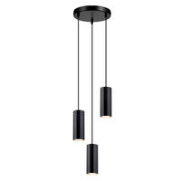 HÄNGELEUCHTE Stärke 3-flammig 20/20/170 cm - Schwarz, Metall (20/20/170cm) - Nettlife