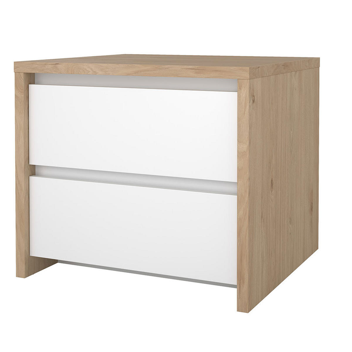 NACHTTISCH, Next, Weiß, Holzwerkstoff, 52 x 48 x 46 cm - Weiß, Holzwerkstoff (52/46/48cm) - ebuy24