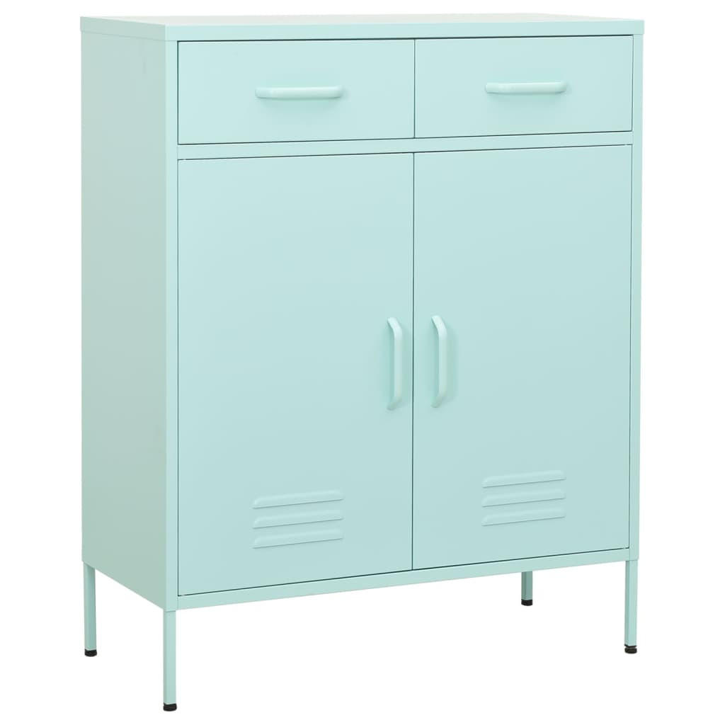 vidaXL Lagerschrank Blau 80x101.5x35 cm