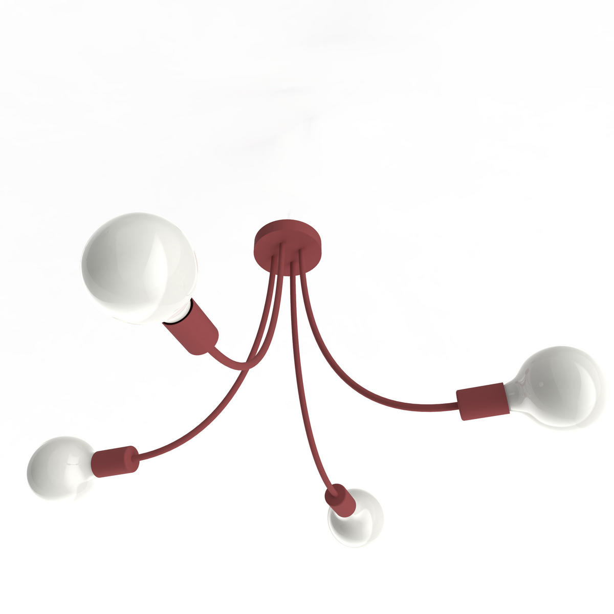 DECKENLEUCHTE - Rot, Metall (60/60/40cm) - Lumicom