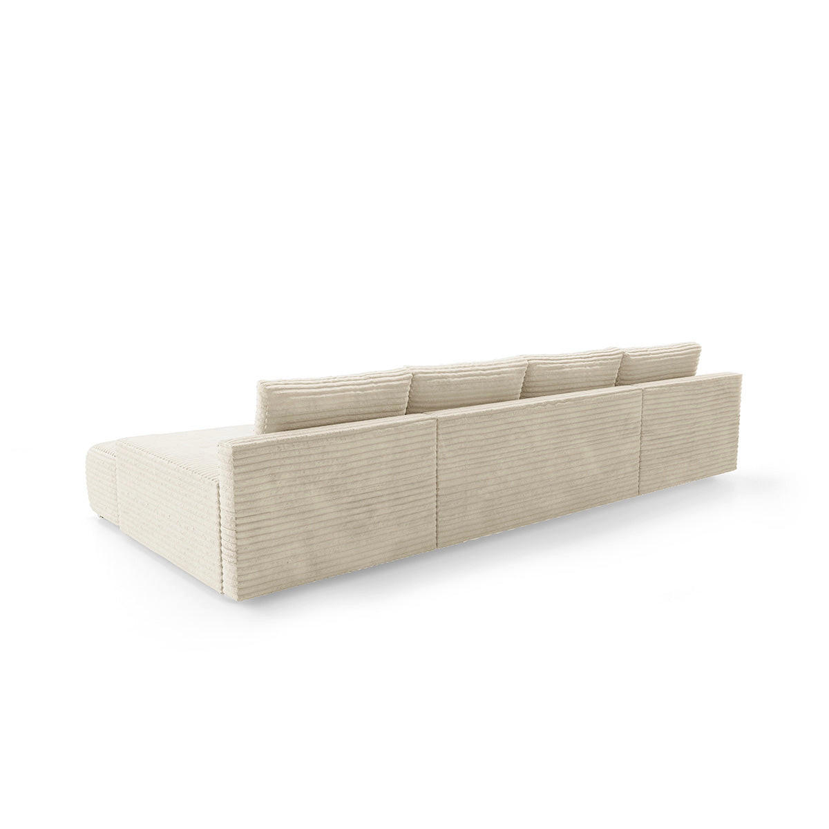 PANORAMASOFA Ivana 4 Sitzplätze Weiß - Weiß, Holz (350/85/172cm) - Petits-meubles