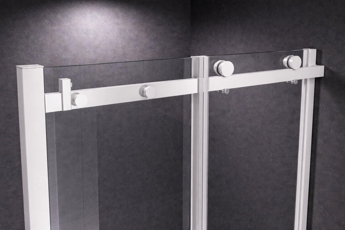 DUSCHKABINE Victoria 150x195 cm Schiebetür Weiß - Weiß, Glas (1/150/195cm) -  Glaswerk Westfalen