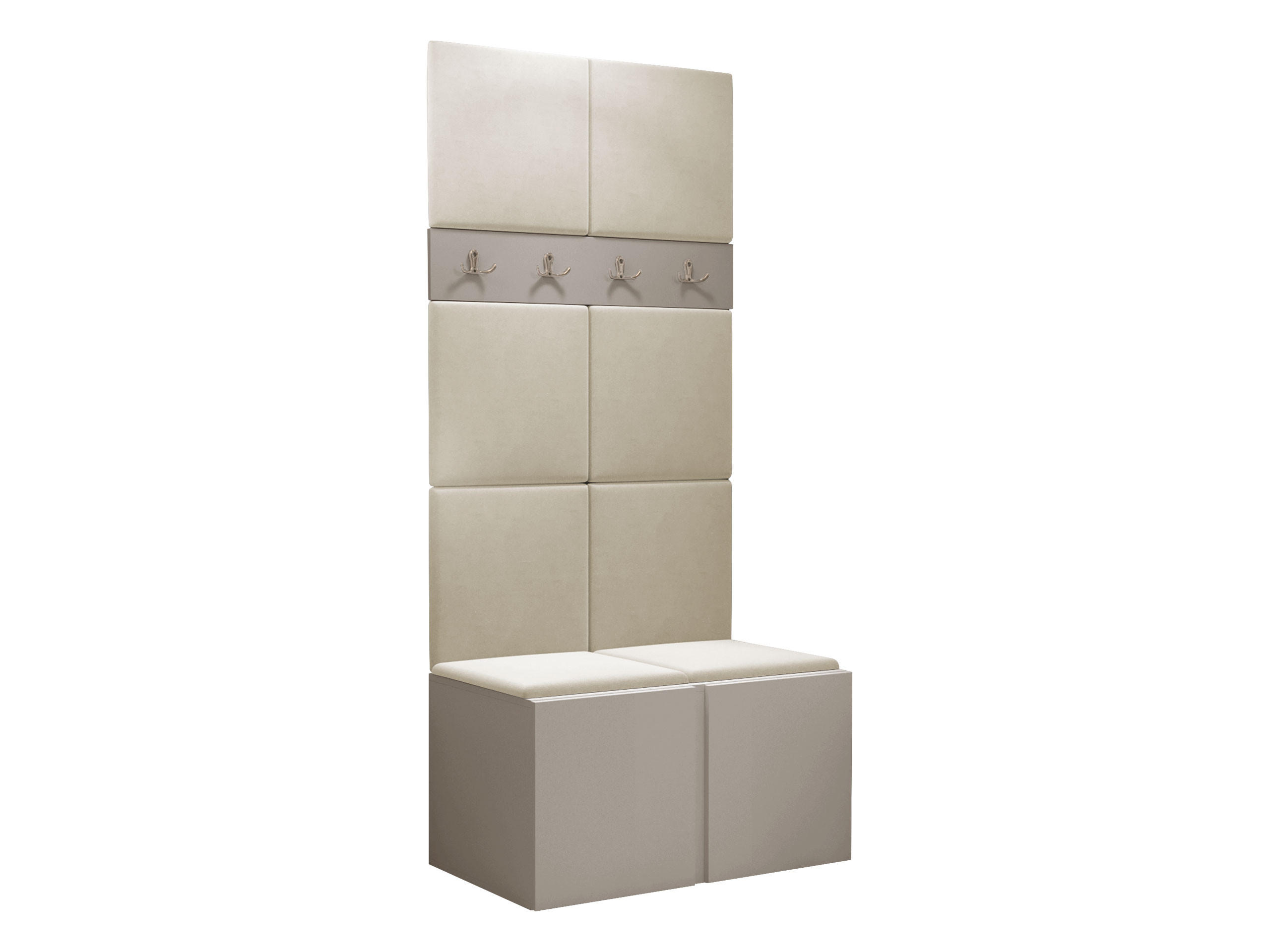 GARDEROBEN-SET Orion IV - Kaschmir/Beige, Holzwerkstoff/Kunststoff (84/186/46cm) - MIRJAN24