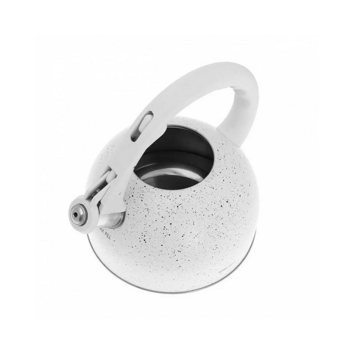 WASSERKESSEL Weiß 22/22/22 cm KH1407 - Weiß, Metall (22cm) - Kinghoff 