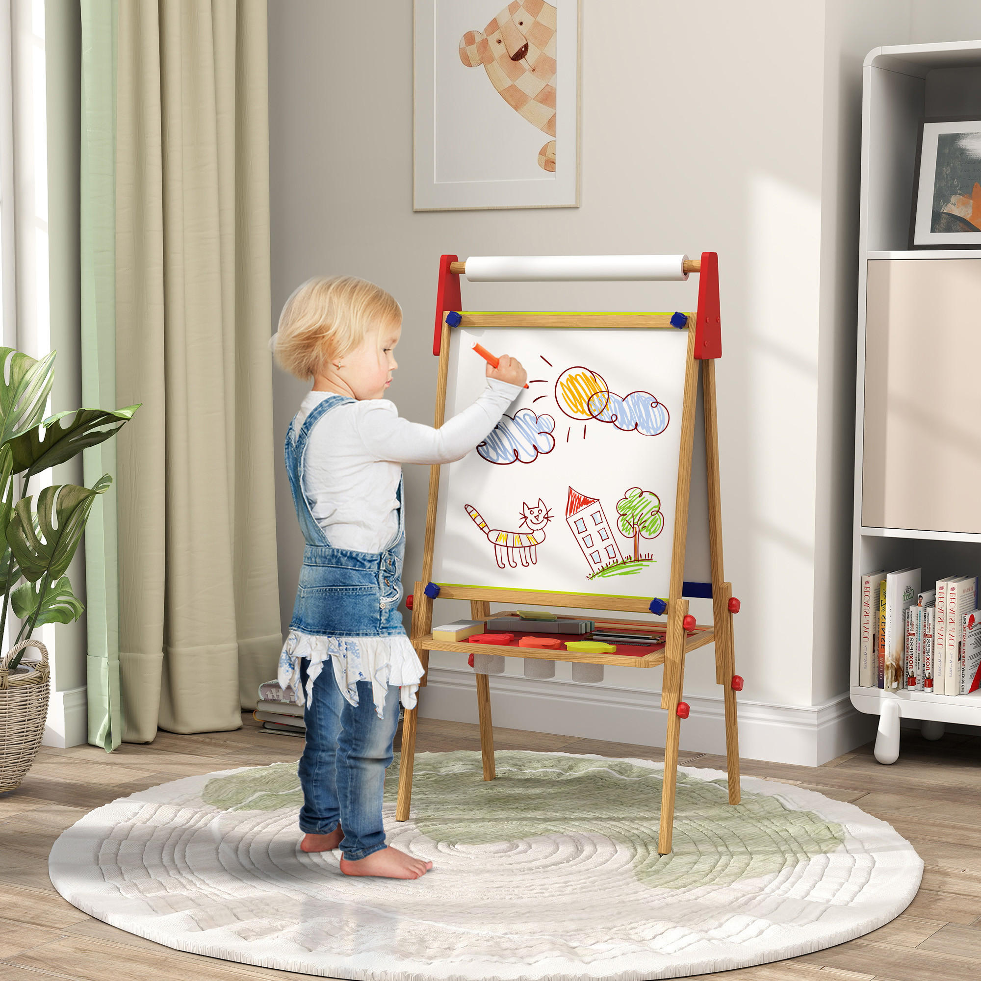 KINDERTAFEL - Naturfarben, Holzwerkstoff (47/113/61cm) - AIYAPLAY