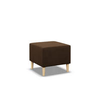 SITZPOUF 50 X 50 BLANK, Braun - Braun, Textil (51/40/51cm)