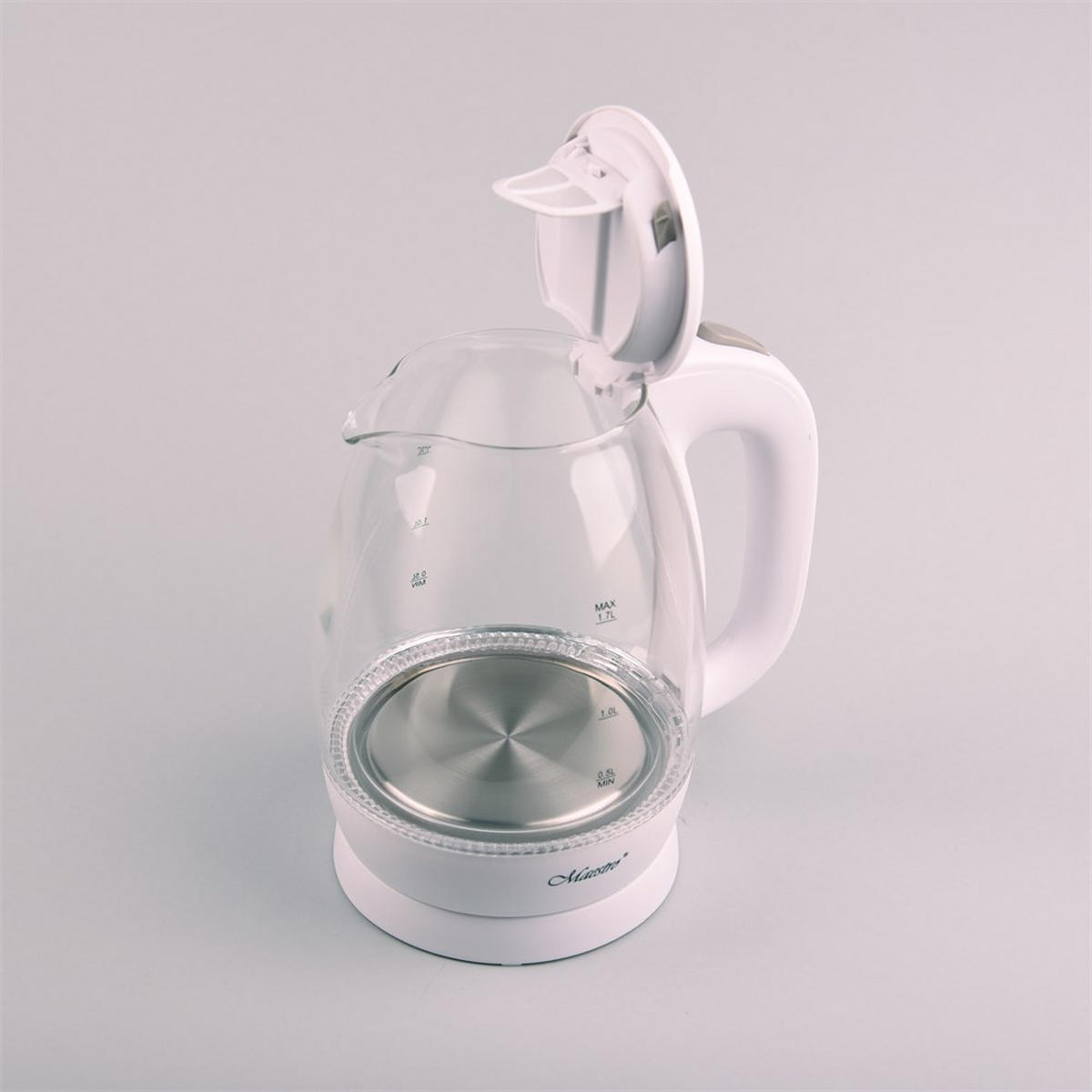 WASSERKOCHER ELEKTRISCH Weiß 15/15/22 cm MR063WHITE - Weiß, Metall (15/22/15cm) - Maestro 