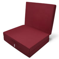 KLAPPMATRATZE Campix 190/60/7 cm Dunkelrot - Dunkelrot, Textil (190/60/7cm) - Beautissu 