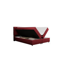 BOXBETT Reve 180 x 200 cm mit Bettkasten und Lattenrost ohne matratze - rot - Hellgrau, Holz (180/206cm) - Panda Möbel