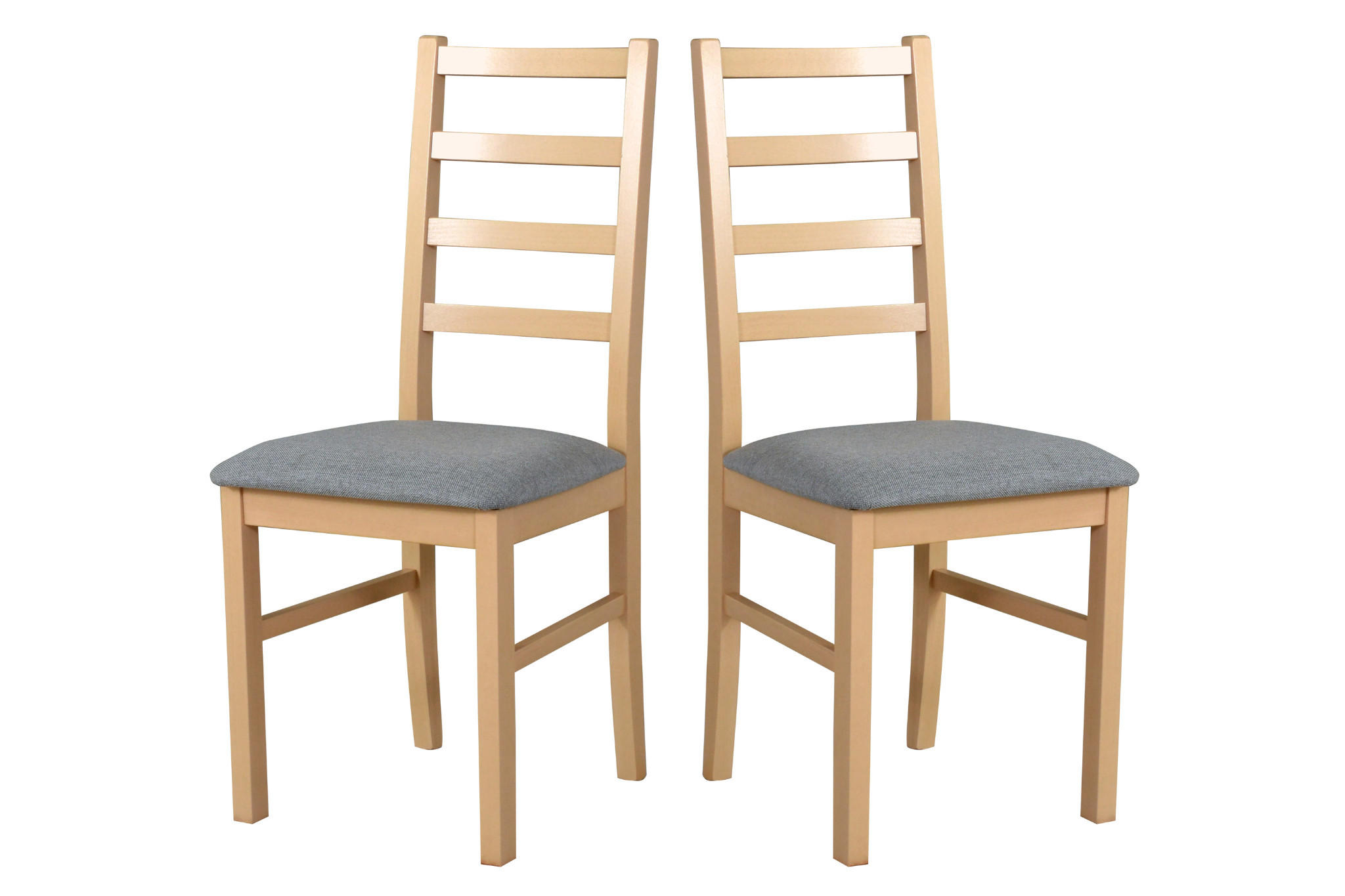 STUHL 2er Set Nilo 8, sonoma eiche - Fango/Sonoma Eiche, Holz (43/94/40cm) - Leaf Design