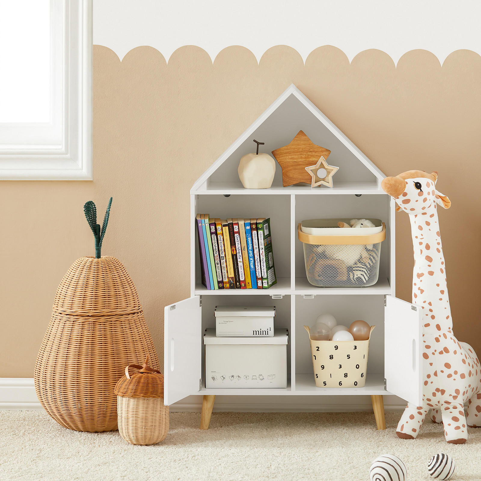 KINDERREGAL Weiß - Weiß, Holz/Holzwerkstoff (60/103/30cm) - SoBuy
