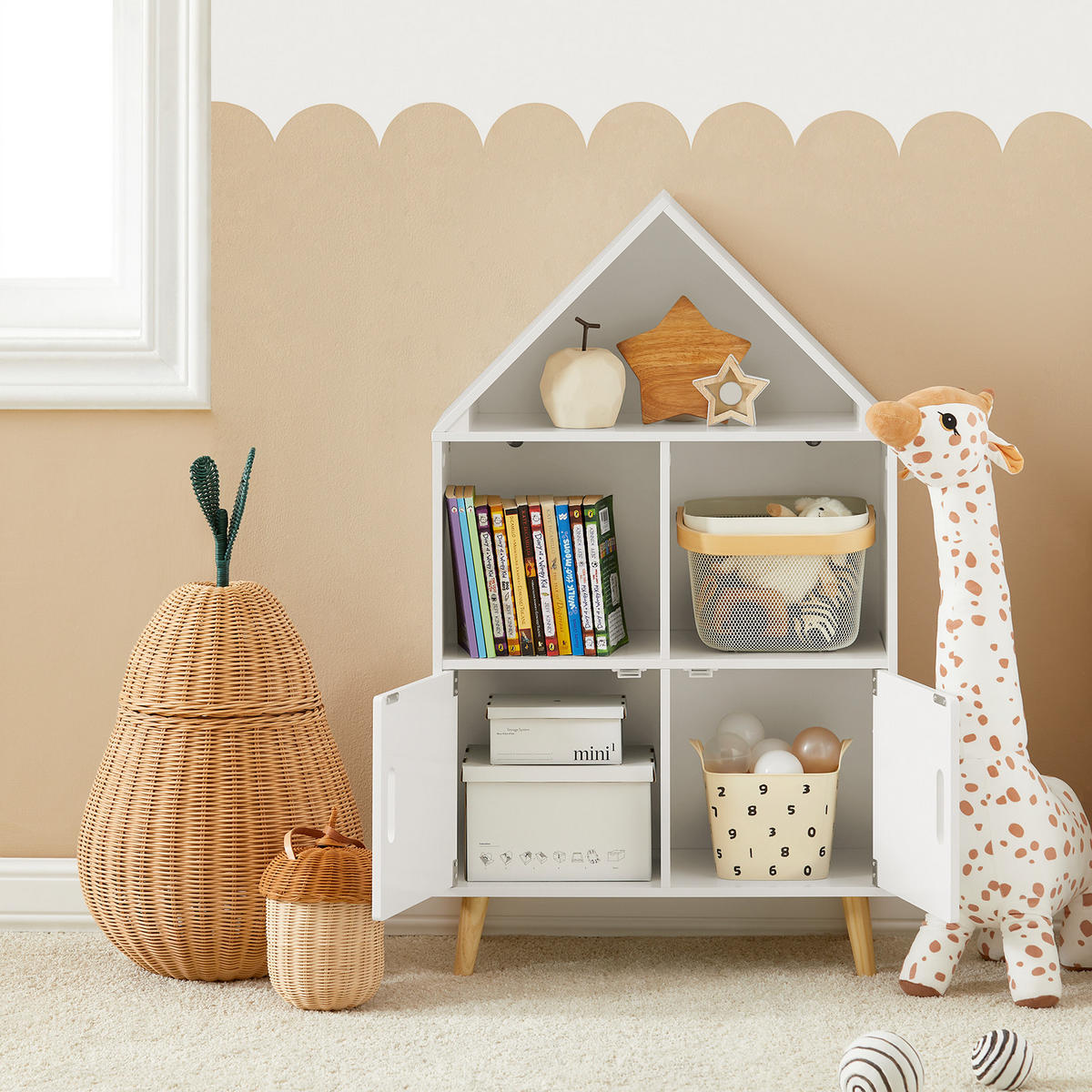 KINDERREGAL Weiß - Weiß, Holz/Holzwerkstoff (60/103/30cm) - SoBuy