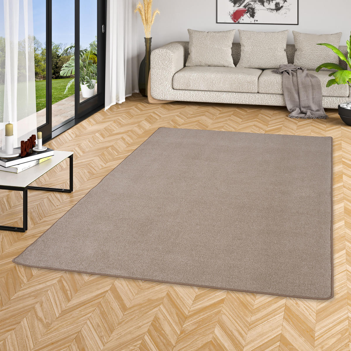 TREND VELOURS TEPPICH JOY - Naturfarben, Textil (80/200cm) - Snapstyle