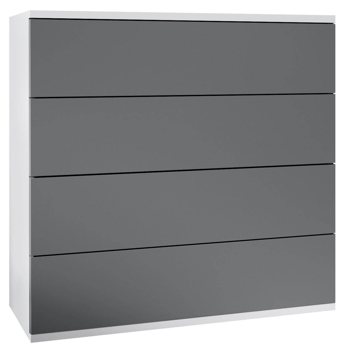 Vladon Kommode Anthrazit 76x76x35 cm